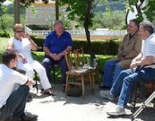 Marcelino, de azul, en Cari�o. 