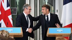 Starmer y Macron, en una reunin en julio.