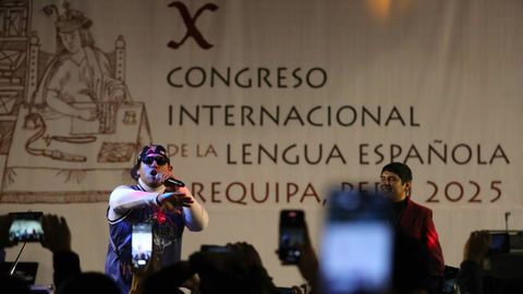 Exhibicin de rap con motivo del Congreso Internacional de la Lengua Espaola