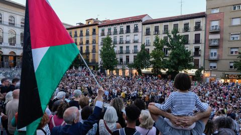 Manifestacin de apoyo a Gaza, del pasado viernes frente al Museo Reina Sofa.