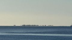 Fata morgana esta ma�ana desde Brens, en Cee