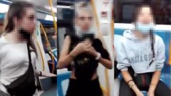 Las tres j�venes que protagonizaron un incidente racista en el metro de Madrid