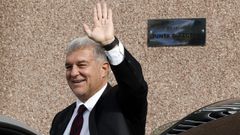 Joan Laporta, tras dimitir para convocar las elecciones.