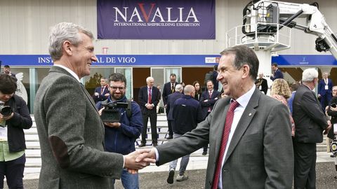 Rueda y Caballero se saludaron y departieron en la feria de Navalia