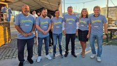 Autoridades en la fiesta de A Parrocheira, antes del preg�n. 