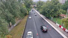 La N-120, tras las obras de reasfaltado.