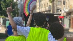 Miembros del colectivo de mujeres lesbianas y bisexuales Entre Primas, de Pontevedra.