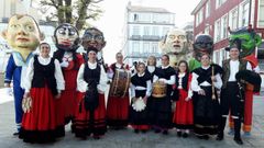 Buxos Verdes en la plaza de la Constitucin de Vilalba, en un reciente San Ramn.