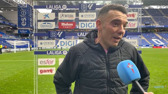 Iago Aspas, tras el partido entre Celta y Oviedo.
