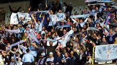 Aficionados del Celta, en un partido en Valladolid