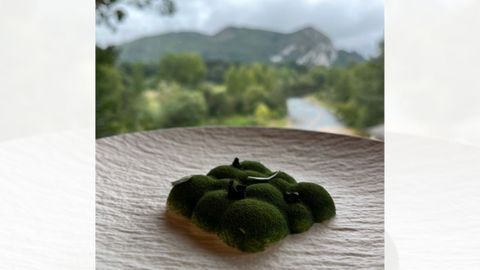 Asturias, uno de los platos del men degustacin Orgenes del restaurante de Pedro Martino