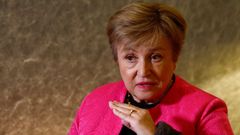 Kristalina Georgieva, directora-gerente del FMI, durante una entrevista con la agencia Reuters.