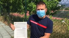 Alfonso Iglesias Rabanal, trabajador del parque de bomberos de Ourense