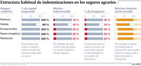Estructura habitual de indemnizaciones en los seguros agrarios