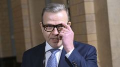El primer ministro de Finlandia, Petteri Orpo, durante un acto el mes pasado
