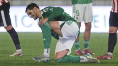 Chema Rodr�guez en un partido de este curso en A Malata. 