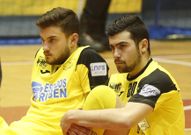 Chino a�n en la pista durante los festejos compostelanos.