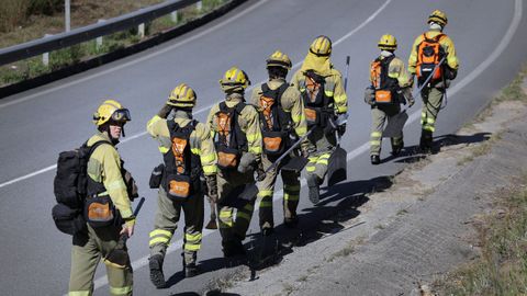 Incendio forestal en Culleredo