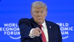 Trump, durante su intervenci�n en el Foro de Davos.