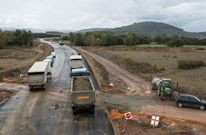 Obras de la primera fase de los accesos a la plataforma log�stica, ahora en su recta final. 
