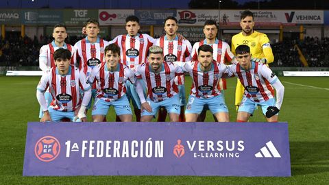 Alineaci�n titular del Lugo en el partido del pasado domingo en el campo del Cacere�o.