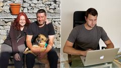 Gabriela y Roger (en la foto de la izquierda, con su perro Abe) abrieron un albergue en Arz�a poco antes del confinamiento. Han tenido que vender su coche para mantenerse a flote, pero no pierden la sonrisa. Y Jacobo Pena, (en la imagen de la derecha) de Touro, puso en marcha este a�o una agencia de viajes especializada en el Camino y prescindir de un establecimiento f�sico le est� ahorrando muchos gastos en su arranque.