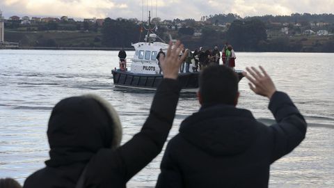 Los Reyes Magos llegaron a Ferrol por mar, como es tradici�n.