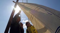 Escuela de vela tradicional en Cambados