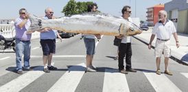 La comitiva de vilaxoaneses condujo ayer la xouba de Ux�o hasta el centro sociocultural. 