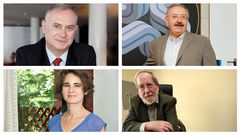 De izquierda a derecha y de arriba a abajo, Enrique Moradiellos, Ram�n Villares, Laurence Debray y Jos� Garc�a Abad