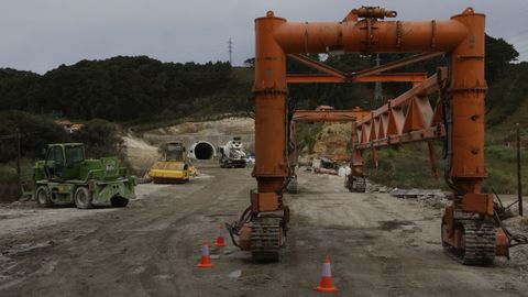 Obras de los tneles del tren al puerto exterior