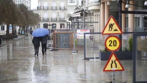 El centro de Lugo, vaco la tarde del domingo
