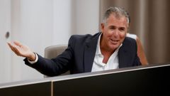 El portavoz del PP en Pontevedra, Rafa Dom�nguez, durante un pleno de la corporaci�n municipal