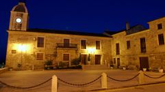 Imagen nocturna de la Praza do Concello, en una foto de archivo