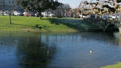 La laguna del Parque dos Condes amaneci� helada por segundo d�a consecutivo