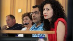 Katy Varela, junto a Jos� Luis Rodr�guez, en un pleno municipal