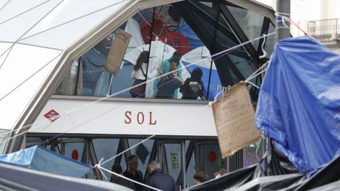 La Puerta del Sol, este mi�rcoles en Madrid.