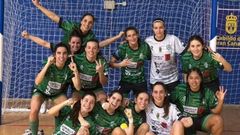Las jugadoras del Bembrive, celebrando una victoria en la presente temporada.