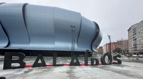 Zona donde se ubicar� la escultura en homenaje a Iago Aspas.