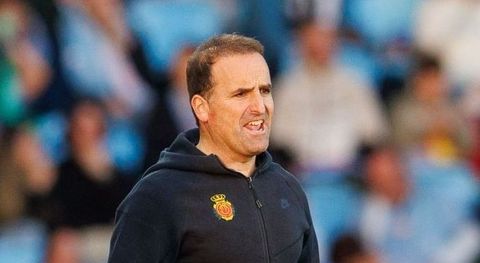 El entrenador del Mallorca, Jagoba Arrasate, durante el duelo frente al Celta en Bala�dos de este domingo.