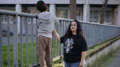 Lara Salgado, con su ni�o, en una imagen tomada esta semana en A Coru�a 