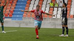 �lex Gallar celebrando el gol de la victoria ante el Racing del pasado s�bado
