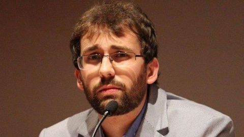 Hector Lasheras durante un acto de presentaci�n