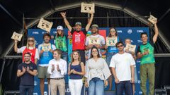 Entrega de premios de la modalidad longboard en Covas.