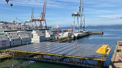 Imagen de la plataforma solar marina de los astilleros San Enrique