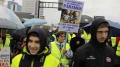 Yunius y Lucas, que participaron en el cerco de Par�s, estaban ayer entre los que encabezaban la marcha.