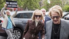 Jean Carroll a su llegada este jueves al tribunal de Nueva York.