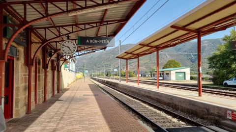 La estación de tren A Rúa-Petín.