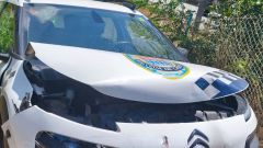 El coche accidentado.
