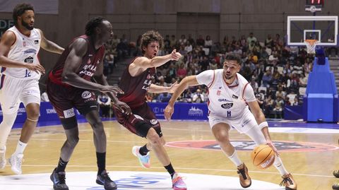 Leo Meindl, en el �ltimo partido ante el Lleida, en Sar.